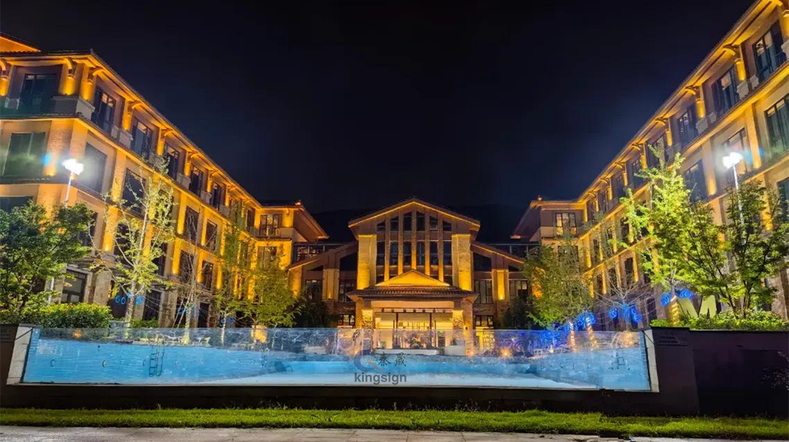 Akrylpanel for luksuriøst svømmebassengvindu